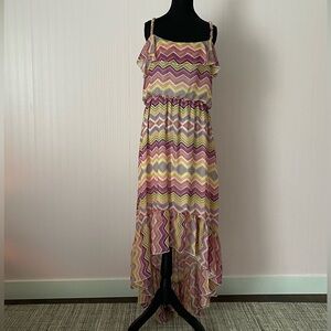 Torrid hi low sun dress 2x maxi casual‎ flowy boho cruise colorful beach resort